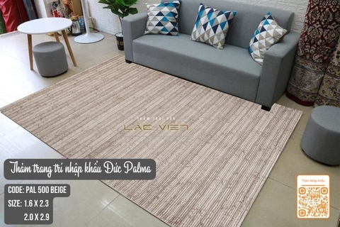 Thảm nhập khẩu decor cho ghế sofa phòng khách PAL 500 Beige