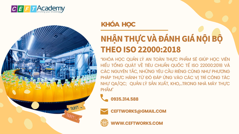 Nhận Thức & Đánh Giá Nội Bộ theo Tiêu Chuẩn ISO 22000:2018