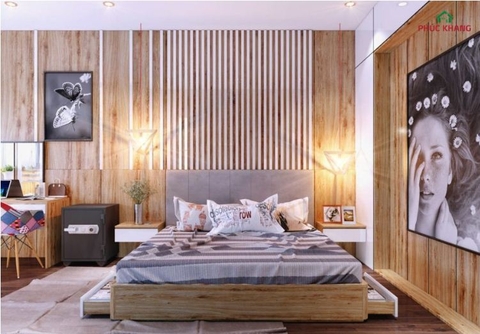 Tư vấn lựa chọn tấm ốp tường nhựa PVC vân gỗ cho phòng ngủ