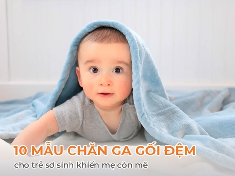 10 mẫu chăn ga gối đệm cho trẻ sơ sinh khiến mẹ còn mê