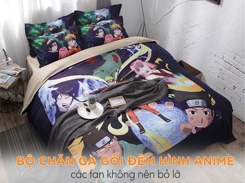10+ bộ chăn ga gối đệm hình anime các fan không nên bỏ lỡ