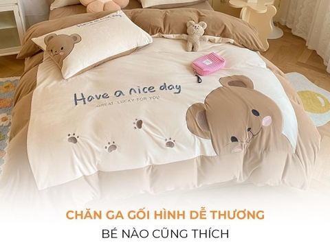 TOP 10 bộ chăn ga gối hình dễ thương bé nào cũng thích