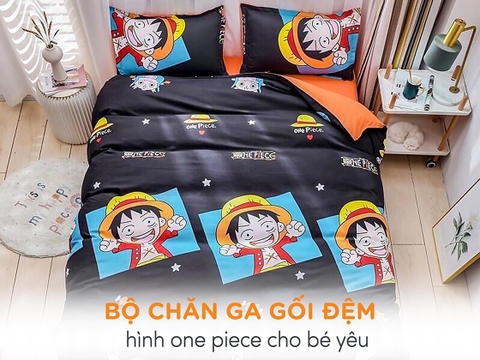 Top 5 bộ chăn ga gối đệm hình one piece cho bé yêu