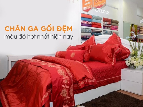 TOP 10+ bộ chăn ga gối đệm màu đỏ hot nhất hiện nay