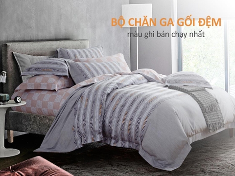 BST bộ chăn ga gối đệm màu ghi bán chạy nhất 2022