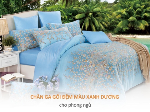 Tại sao nên chọn chăn ga gối đệm màu xanh dương cho phòng ngủ?