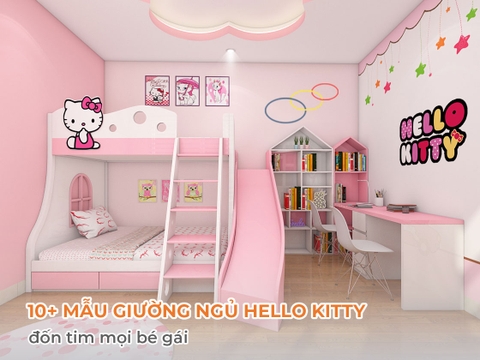 10+ mẫu giường ngủ Hello Kitty đốn tim mọi bé gái