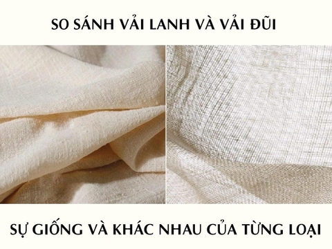 So sánh vải lanh và vải đũi - Sự giống và khác nhau của từng loại vải