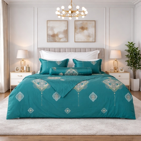 Bộ ga chun chần mặt Silky G135