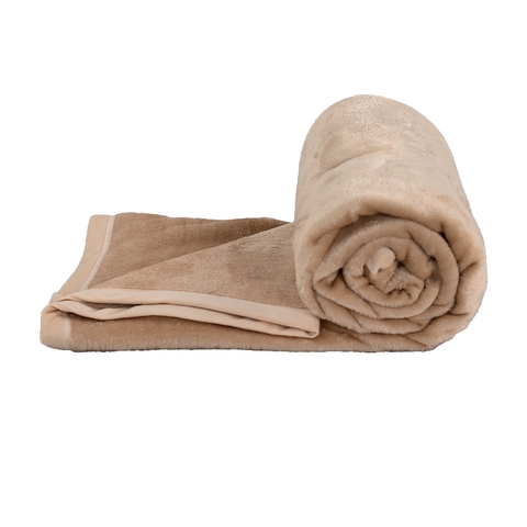 Chăn lông tuyết màu HK (nâu nhạt)