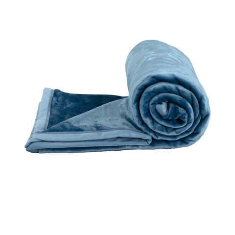 Chăn lông tuyết màu HK (xanh)