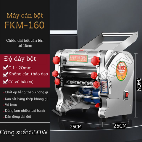 FKM-160 Máy Cán Bột Mini Chuyên Dụng – Hoạt Động Ổn Định, Làm Mì Tươi Nhanh Và Đều Sợi