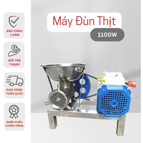 Máy đùn thịt cối Inox. Máy đùn thịt xương đùn 6mm Công suất 3.5KW