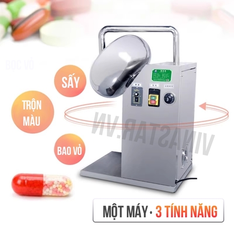 Máy Bao Viên Thuốc Đông Y. Máy Bọc Thuốc Tây Kèm Sấy. Bảo Hành 12 Tháng