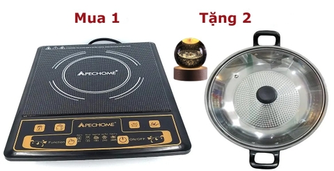 Mua 1 tặng 2 - Bếp điện từ APH-BT85 APECHOME tặng kèm nồi lẩu và quả cầu pha lê nhỏ
