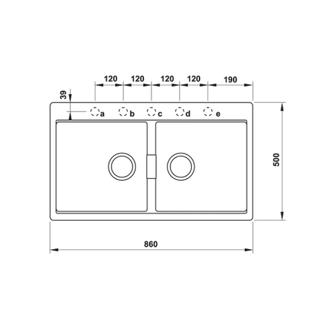 570.33.990 - Chậu Rửa Đá HS20-GKN2S90 Hafele