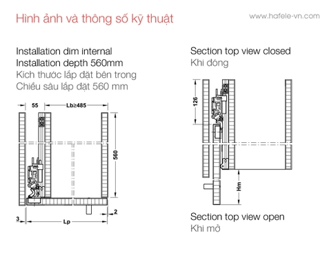 Phụ Kiện Cửa Trượt Finetta Spinfront 30/50 1D Hafele - 408.45.020