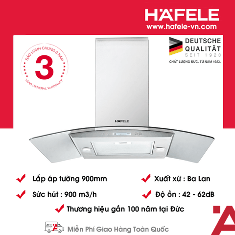 539.81.185 - Máy Hút Mùi HH-WG90B Hafele
