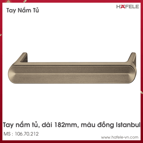 Tay Nắm Tủ 182mm H2110 Hafele - 106.70.212