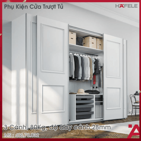 Phụ Kiện Cửa Trượt Tủ Slido Space Air 80VF Hafele - 406.78.032