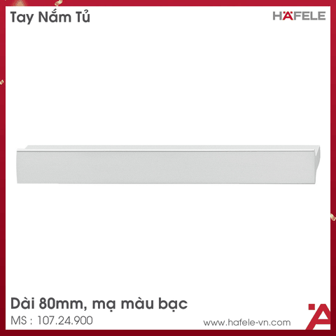 Tay Nắm Nhôm 80mm Hafele - 107.24.900