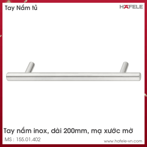 Tay Nắm Tủ Inox 200mm Hafele - 155.01.402