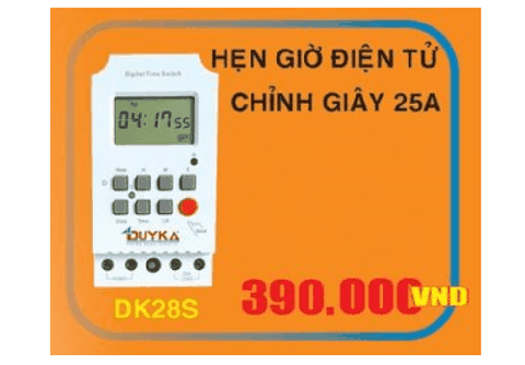 DK28S - Hẹn giờ điện tử chỉnh giây 25A DuyKa