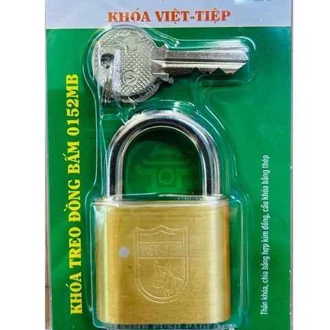 Khóa đồng treo bấm Việt Tiệp 0152MB