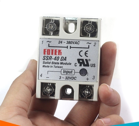 Rờ le Bán Dẫn Fotek SSR-40 DA kèm đế tản nhiệt