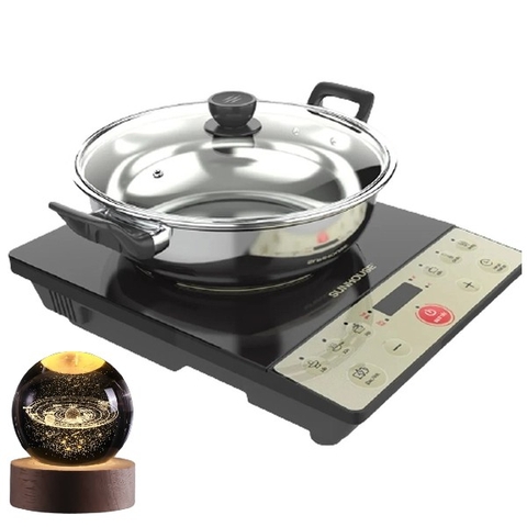Mua 1 tặng 2 - Bếp từ đơn Sunhouse SHD6165 tặng kèm nồi lẩu và quả cầu pha lê lớn