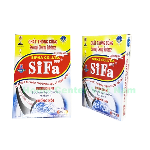 Bột thông cống Sifa siêu mạnh, gói 200g, thùng 24 gói