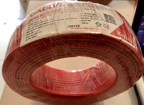 Dây điện đôi VCmd Cadivi 2x30 (Cuộn 100 mét) (VCmd 2x1.5)