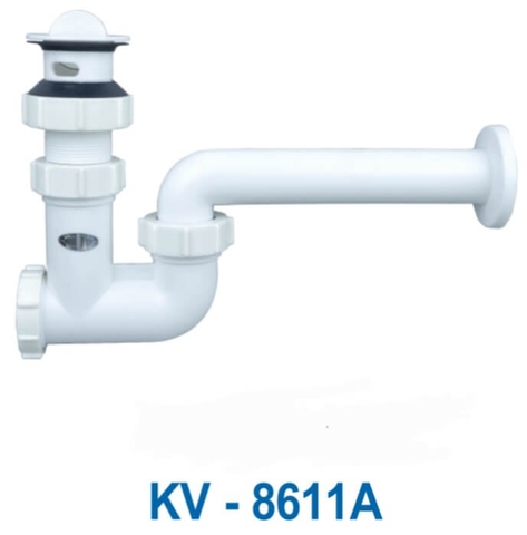 Bộ Xả Lavbo Lật Nhựa ABS Trắng (Bịch) KIVA - KV-8611A (mua 10 tặng 1)