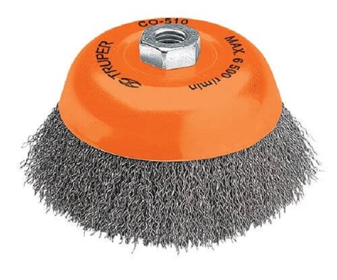 11529-CO-510 Đĩa chổi xoắn đánh gỉ inox 100mm Truper