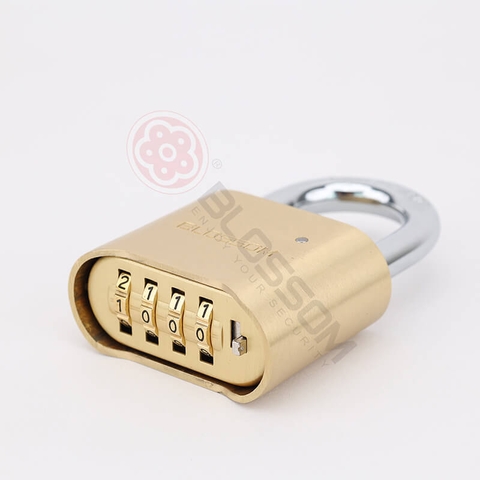 khoá 4 số Blossom NL1250 màu vàng đồng bằng thau