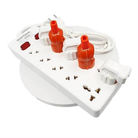 Ổ Cắm Điện 10 Cửa Chéo Cùng Lúc Nhiều Thiết Bị Không Vướng Dây 2200W 10A 10A2/10A4/10A6 SOPOKA