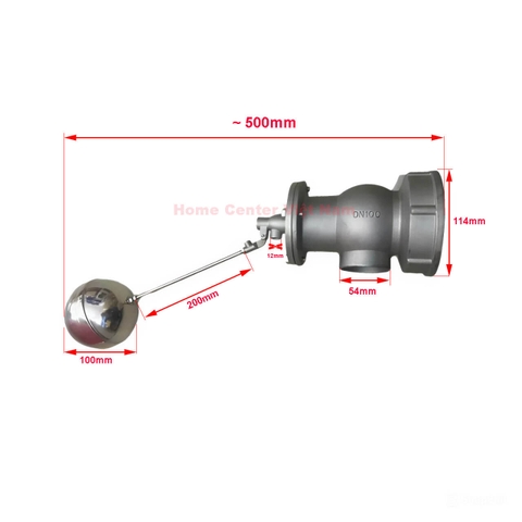 Van phao cơ thủy lực inox 304 ren trong 114mm