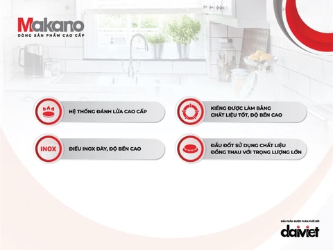 MKG-200007 - Bếp gas Makano  - lắp âm