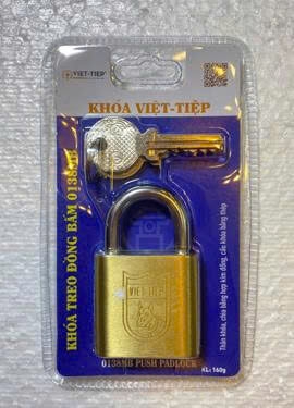 Khóa đồng treo bấm Việt Tiệp 0138MB