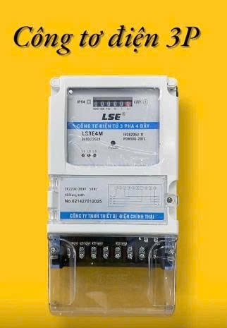 CÔNG TƠ ĐIỆN 3 PHA( ĐỒNG HỒ ĐIỆN 3 PHA) LSE 3 Pha 4 Dây Kiểu Điện Tử LS3E4M 3x10(120)