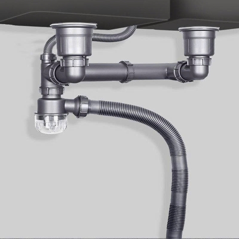 Bộ xả chén đôi nhựa