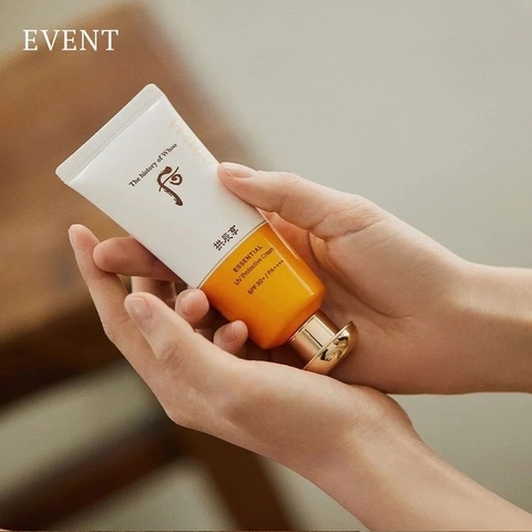 Bộ Kem Chống Nắng Dưỡng Ẩm Whoo Whoo Gongjinhyang Essential UV Protective Cream SPF 50+/PA++++ Special Set