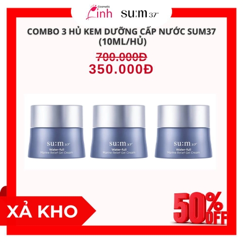Combo 3 Hủ Kem Dưỡng Cấp Nước Chuyên Sâu Su:m37 Water-full 10ml/hủ
