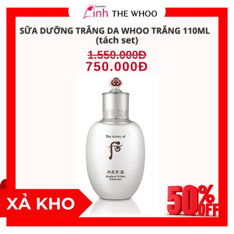 Sữa Dưỡng Trắng Trị Nám Whoo Gongjinhyang Seol Radiant White Emulsion 110ml