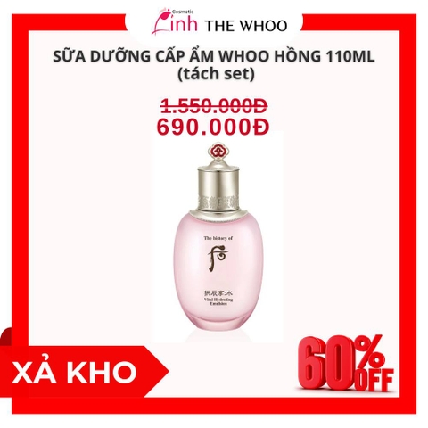 Sữa Dưỡng Cấp Ẩm Whoo Gongjinhyang Soo Vital Hydrating Emulsion 110ml Tách set