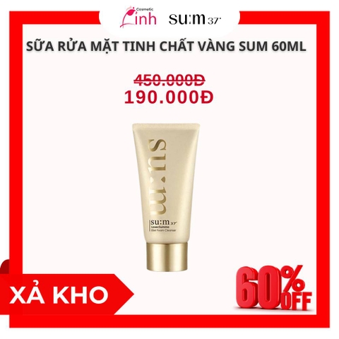 Sữa Rửa Mặt Tinh Chất Vàng Su:m37 LosecSumma Elixir Foam Cleanser Mini 60ml