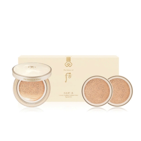 Bộ Phấn Nước Chống Lão Hóa Whoo Luxury Golden Cushion Glow SPF50/PA+++ Nội Địa