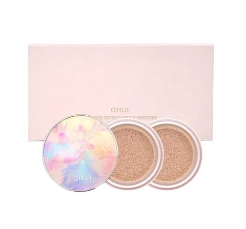 Phấn Nước Dưỡng Ẩm Ohui Ultimate Cover Cushion Moisture Flower Edition (tặng kèm 2 lõi)
