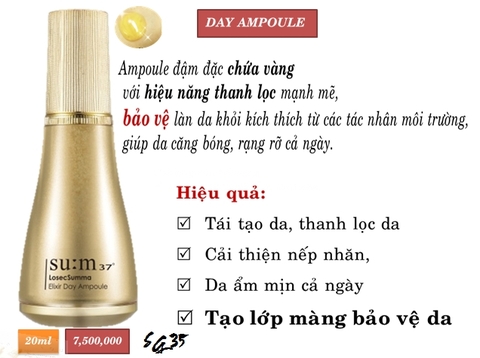 Tinh Chất Vàng Sum37 Losecsumma Elixir Day Ampoule