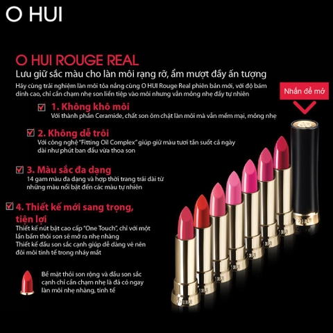 Son Lì Ohui Red Rouge Real Lipstick RW15 - Redsien 1.3